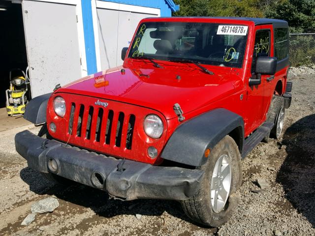 1C4AJWAGXEL247211 - 2014 JEEP WRANGLER S RED photo 2