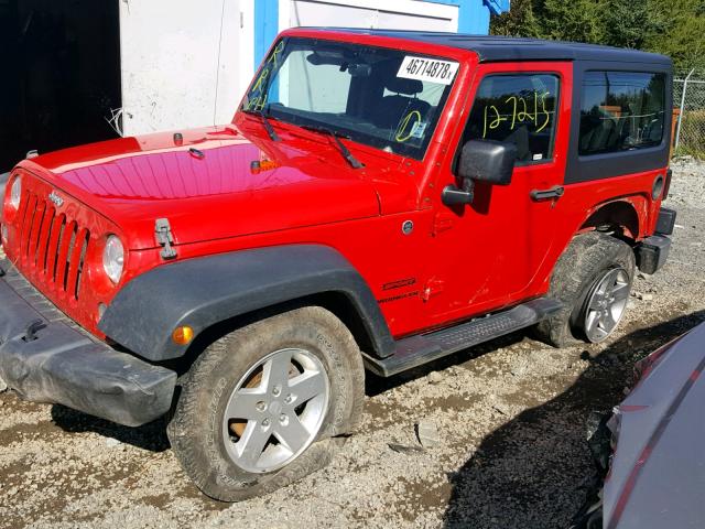 1C4AJWAGXEL247211 - 2014 JEEP WRANGLER S RED photo 9