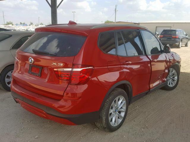 5UXWZ7C51G0R32779 - 2016 BMW X3 SDRIVE2 RED photo 4