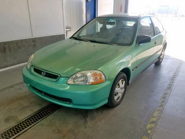 2HGEJ6448TH106085 - 1996 HONDA CIVIC DX GREEN photo 2