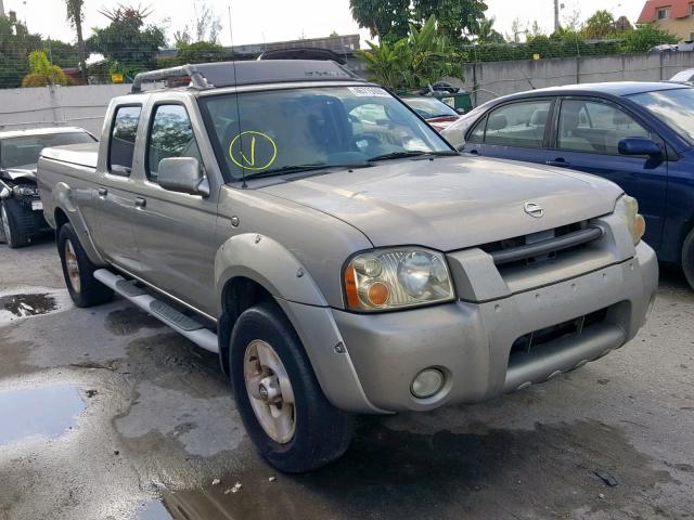 1N6ED29X22C357653 - 2002 NISSAN FRONTIER C BEIGE photo 1