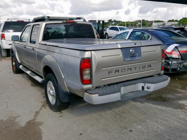 1N6ED29X22C357653 - 2002 NISSAN FRONTIER C BEIGE photo 3