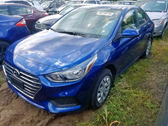 3KPC24A38KE066930 - 2019 HYUNDAI ACCENT SE BLUE photo 2