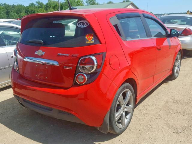 1G1JG6SB9E4124083 - 2014 CHEVROLET SONIC RS RED photo 4