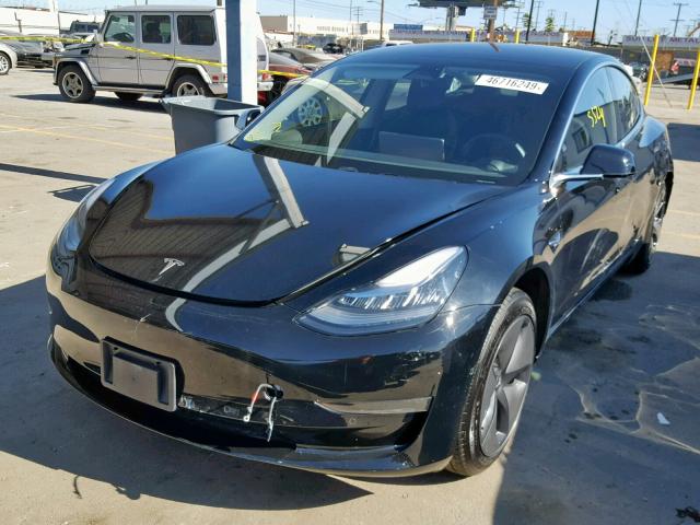 5YJ3E1EA7JF041637 - 2018 TESLA MODEL 3 BLACK photo 2