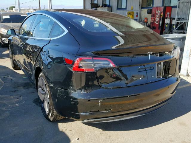 5YJ3E1EA7JF041637 - 2018 TESLA MODEL 3 BLACK photo 3