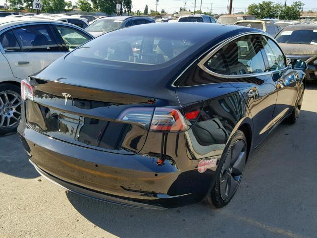 5YJ3E1EA7JF041637 - 2018 TESLA MODEL 3 BLACK photo 4