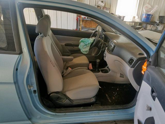 KMHCM36C49U139053 - 2009 HYUNDAI ACCENT GS BLUE photo 5