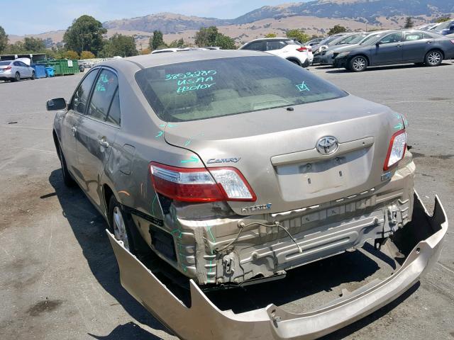 JTNBB46K383045507 - 2008 TOYOTA CAMRY HYBR GOLD photo 3