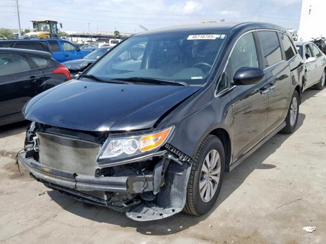 5FNRL5H48EB025787 - 2014 HONDA ODYSSEY EX BLACK photo 2