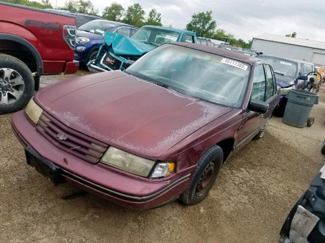 2G1WL54T1P9144359 - 1993 CHEVROLET LUMINA MAROON photo 2