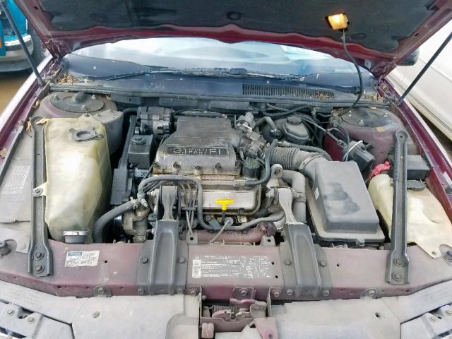 2G1WL54T1P9144359 - 1993 CHEVROLET LUMINA MAROON photo 7