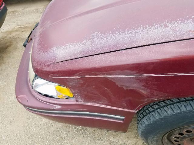 2G1WL54T1P9144359 - 1993 CHEVROLET LUMINA MAROON photo 9