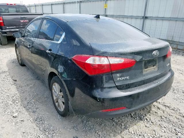 KNAFX4A88F5302419 - 2015 KIA FORTE EX BLACK photo 3