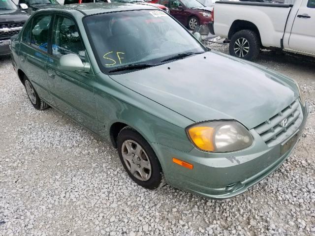 KMHCG45CX3U442019 - 2003 HYUNDAI ACCENT GL GREEN photo 1