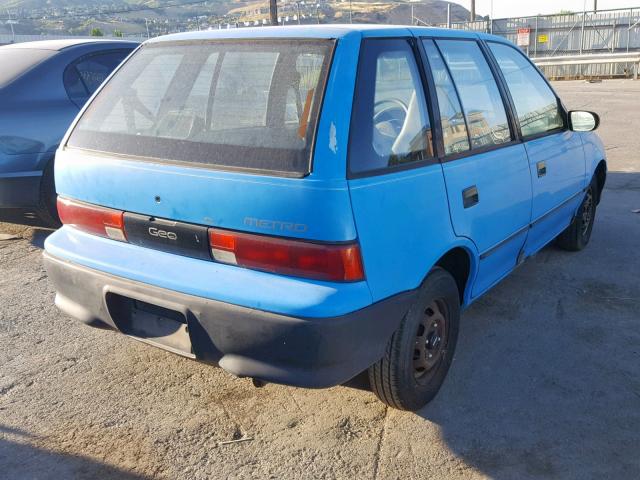 2C1MR646XN6809896 - 1992 GEO METRO BASE BLUE photo 4