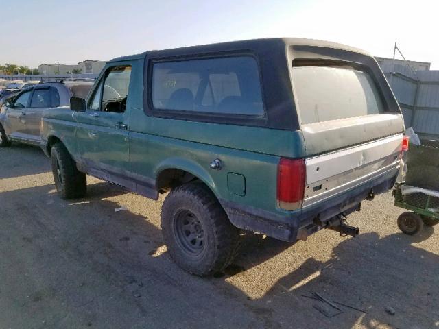 1FMEU15H7JLA40442 - 1988 FORD BRONCO U10 GREEN photo 3