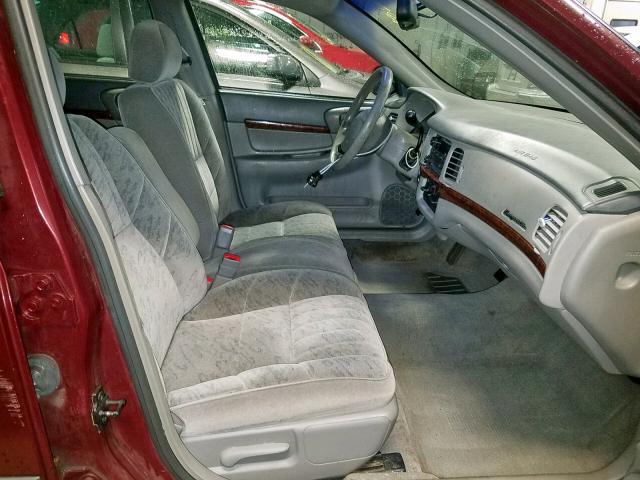 2G1WF55E7Y9120849 - 2000 CHEVROLET IMPALA BURGUNDY photo 5