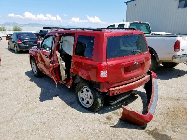 1J8FT28WX8D517972 - 2008 JEEP PATRIOT SP RED photo 3