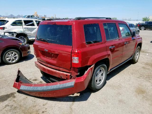 1J8FT28WX8D517972 - 2008 JEEP PATRIOT SP RED photo 4