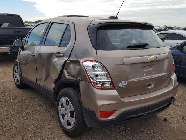 3GNCJKSB1JL197843 - 2018 CHEVROLET TRAX LS GOLD photo 3