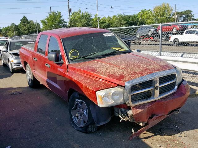 1D7HW48N56S704576 - 2006 DODGE DAKOTA QUA RED photo 1