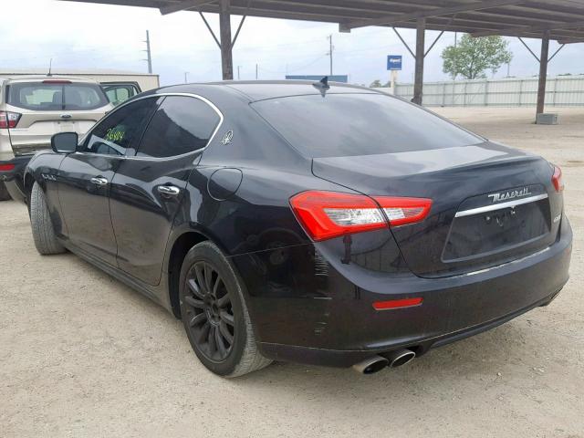 ZAM57XSA7E1094228 - 2014 MASERATI GHIBLI BLACK photo 3