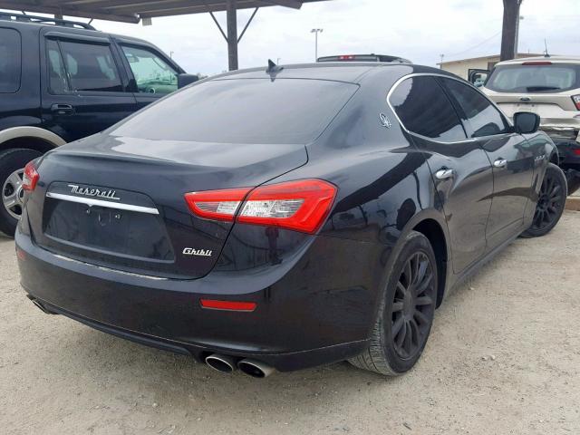 ZAM57XSA7E1094228 - 2014 MASERATI GHIBLI BLACK photo 4