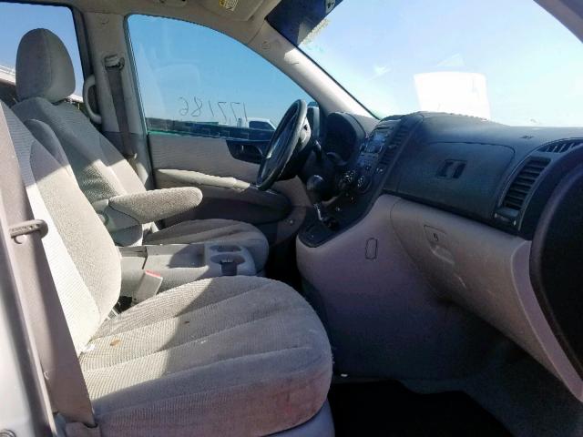 KNDMB133276135740 - 2007 KIA SEDONA EX WHITE photo 5