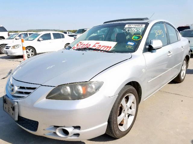 JM1BK323351305750 - 2005 MAZDA 3 S SILVER photo 2