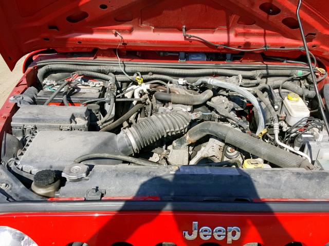 1J4AA2D13AL230612 - 2010 JEEP WRANGLER S RED photo 7