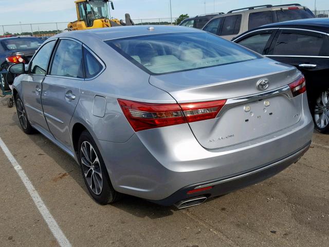 4T1BK1EB6JU271945 - 2018 TOYOTA AVALON XLE SILVER photo 3