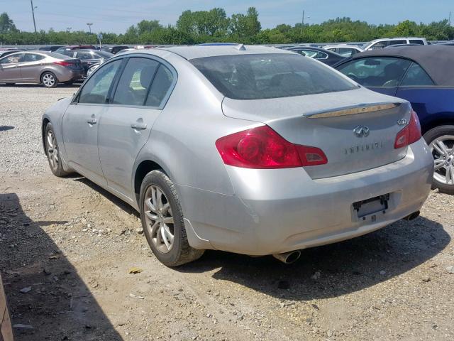 JNKCV61F79M352887 - 2009 INFINITI G37 SILVER photo 3