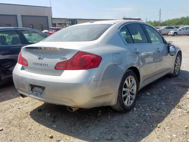 JNKCV61F79M352887 - 2009 INFINITI G37 SILVER photo 4