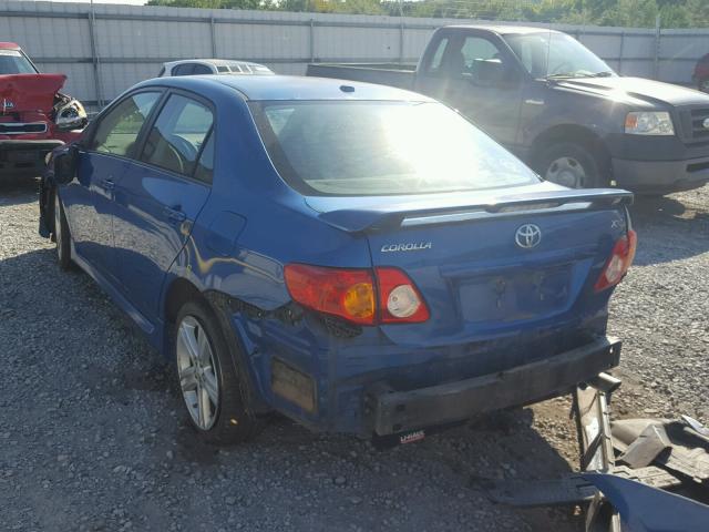 1NXBE40E69Z048312 - 2009 TOYOTA COROLLA XR 蓝色 照片 3