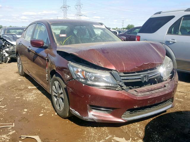 1HGCR2F33DA107321 - 2013 HONDA ACCORD LX MAROON photo 1