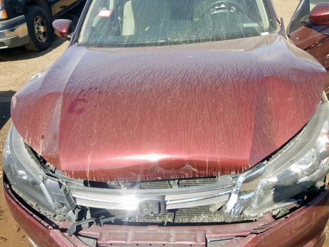 1HGCR2F33DA107321 - 2013 HONDA ACCORD LX MAROON photo 7