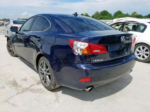 JTHBK262382062109 - 2008 LEXUS IS 250 BLUE photo 3