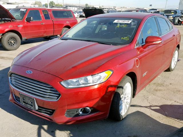 3FA6P0SU8DR310026 - 2013 FORD FUSION TIT RED photo 2