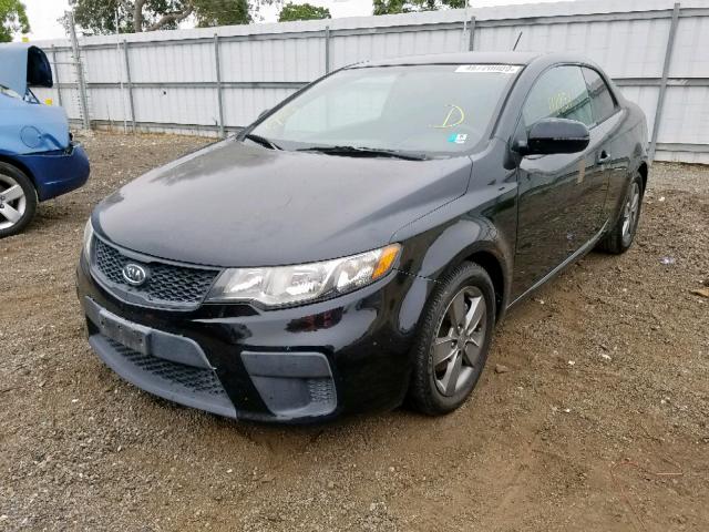 KNAFU6A24B5344967 - 2011 KIA FORTE EX BLACK photo 2