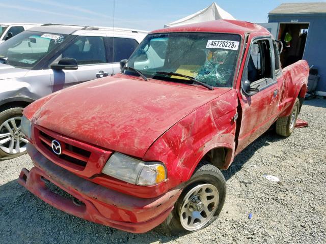 4F4YR16VX1TM28490 - 2001 MAZDA B3000 CAB RED photo 2