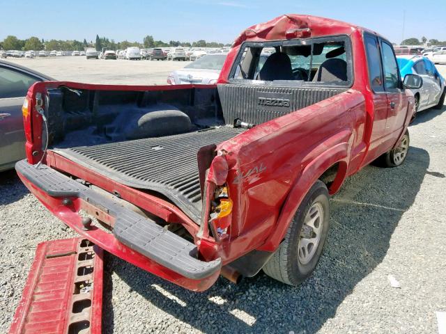 4F4YR16VX1TM28490 - 2001 MAZDA B3000 CAB RED photo 4