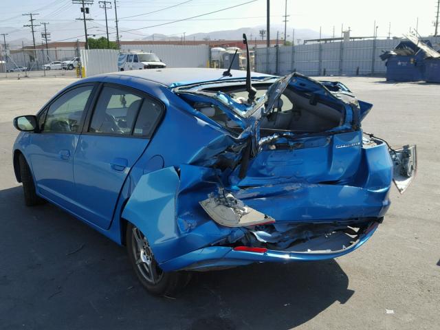 JHMZE2H57AS018150 - 2010 HONDA INSIGHT LX BLUE photo 3