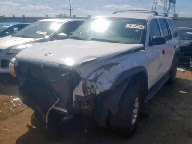 1D4HS38NX3F521567 - 2003 DODGE DURANGO SP WHITE photo 2