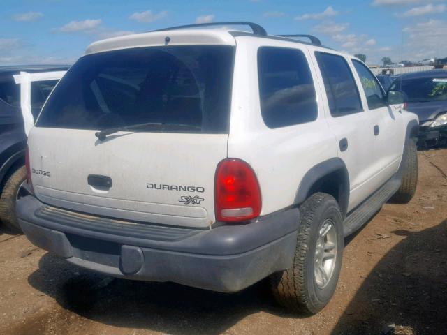 1D4HS38NX3F521567 - 2003 DODGE DURANGO SP WHITE photo 4