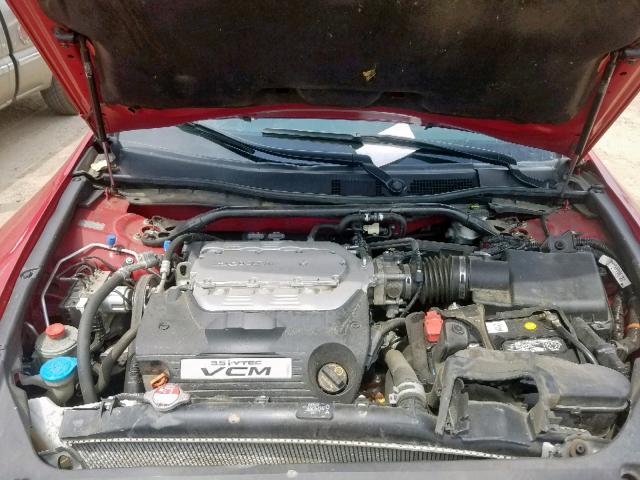 1HGCS2B81CA000336 - 2012 HONDA ACCORD EXL RED photo 7