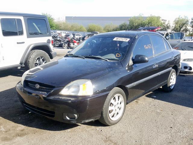 KNADC125636268170 - 2003 KIA RIO BLACK photo 2