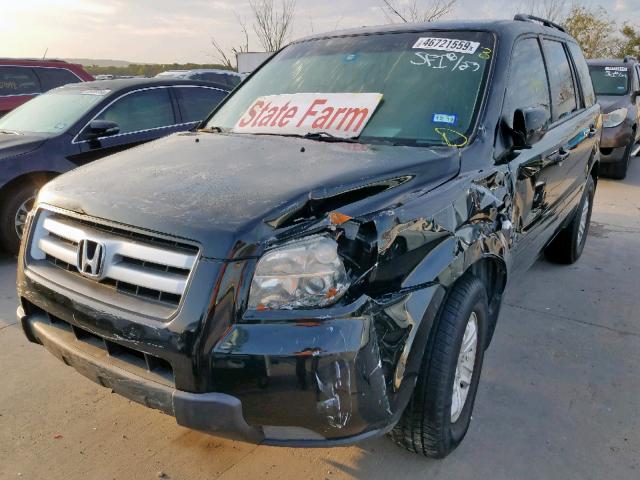 5FNYF28278B019581 - 2008 HONDA PILOT VP BLACK photo 2