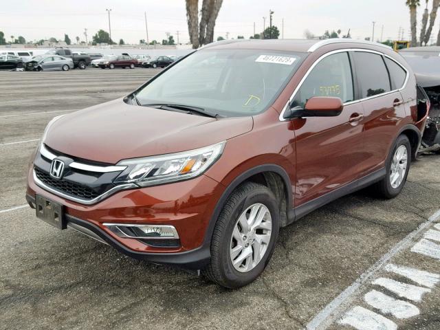 2HKRM3H74FH546360 - 2015 HONDA CR-V EXL BURGUNDY photo 2