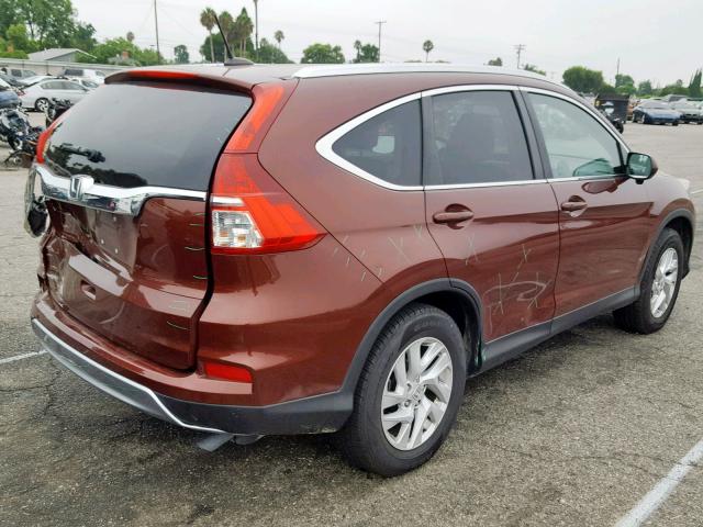 2HKRM3H74FH546360 - 2015 HONDA CR-V EXL BURGUNDY photo 4